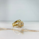 Anillo Pantera 5.75gr / T5 3/4 / Circones Blancos Fucsias Oro Amarillo $