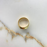 Anillo Sello Cruz 11.25gr / T12 3/4 / Circones Blancos Dos Oros Amarillo Rosa &