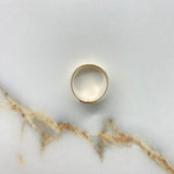 Anillo Placa 3.55gr / T8 1/4 / Circones Blancos Dos Oros Amarillo Blanco &