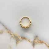 Anillo Corona  4.85gr / T5 3/4 / Circones Blancos Dos Oros Amarillo Blanco &