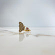 Anillo Mariposa 3.7gr / T6 1/4 / Circones Blancos Fucsias Oro Amarillo &