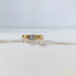 Anillo Solitario  1.2gr / T8 1/2 / Corazones Circon Blanco Oro Amarillo &