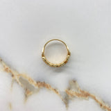 Anillo Entrelazado 3.1gr / T7 1/4 / Circones Blancos Oro Amarillo &