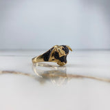 Anillo Toro 8.1gr / T11 1/4 / Circones Negros Rojos Oro Amarillo $