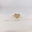 Anillo Oso 2gr / T7 1/4 / Circones Blancos Verdes Oro Amarillo $