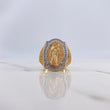 Anillo Virgen Del Carmen 13.2gr / T9 3/4 / Circones Blancos Tres Oros $