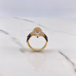 Anillo Aguila 8gr / T10 1/2 / Circones Blancos Negros Dos Oros Amarillo Blanco $