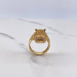 Anillo Hipopotamo 8.25gr / T8 / Circones Blancos Negros Oro Amarillo $