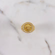 Anillo Medusa Tribal 9.35gr / T8 3/4 / Circones Blancos Oro Amarillo $