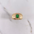 Anillo Halo 8.7gr / T10 1/4 / Circones Blancos Verde Oro Amarillo $