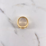 Anillo Hélice 10.25gr / T11 / Circones Blancos Negros Dos Oros Amarillo Rosa $