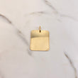 Dije Placa Rectangular Lisa 4.8gr / 3.5cm / 25mm*30mm Bordes Diamantados Oro Amarillo $