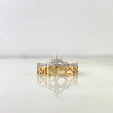 Anillo Princess 3.25gr / T6 1/4 / Circones Blancos Dos Oros Amarillo Blanco $