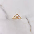 Anillo Tiara 15s 2.25gr / T6 3/4 / Circones Blancos Oro Amarillo $