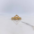 Anillo Tiara 15s 2.75gr / T7 1/4 / Circones Celestes Oro Amarillo $