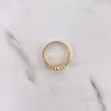 Anillo Tiara 15s 2.75gr / T7 1/4 / Circones Celestes Oro Amarillo $