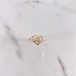 Anillo Corazon15s 2.05gr / T6 / Circones Blancos Oro Amarillo $