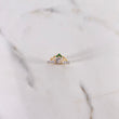 Anillo Tiara 15s 2.1gr / T5 1/4 / Circones Blancos Verdes Dos Oros Amarillo Blanco $