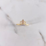 Anillo Corona 15s 2.4gr / T8 3/4 / Circones Blancos Rosados Dos Oros Amarillo Blanco $