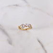 Anillo Solitario Corazónes Infinito 2.35gr / T7 1/4 / Circones Blancos Oro Amarillo $