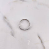 Anillo Puente 1.65gr / T7 / Circones Blancos Oro Blanco $