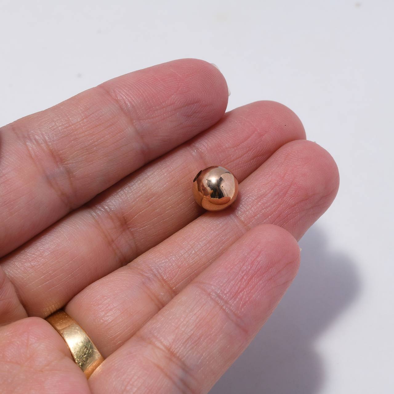 Bola Lisa 0.45gr / 8mm Oro Rosa $