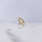 Herraje Silueta Corazón 1.15gr / 2.4cm / Liso Oro Amarillo $