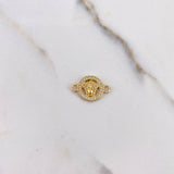 Herraje Medusa 1.35gr / 1.6cm / Circones Blancos Oro Amarillo $