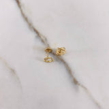 Topos Gatita 0.7gr / Circon Blanco Oro Amarillo $