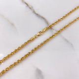 Cadena Lazo 4.85gr / 60cm / 2mm Oro Amarillo +3 $