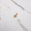 Dije Cruz 0.8gr / 1.8cm / Circones Blancos Oro Amarillo $