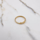 Anillo Amor 1.65gr / T7 3/4 / Circones Blancos Oro Amarillo $