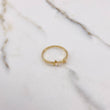 Anillo Amor 1.45gr / T6 1/2 / Circones Blancos Oro Amarillo $