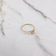 Anillo Corazon  0.85gr / T7 1/4 / Circones Blancos Oro Amarillo $