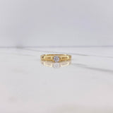 Anillo Solitario 2.45gr / T6 3/4 / Circon Blanco Oro Amarillo $