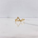 Anillo Linea De Vida 1gr / T6 3/4 / Oro Amarillo $