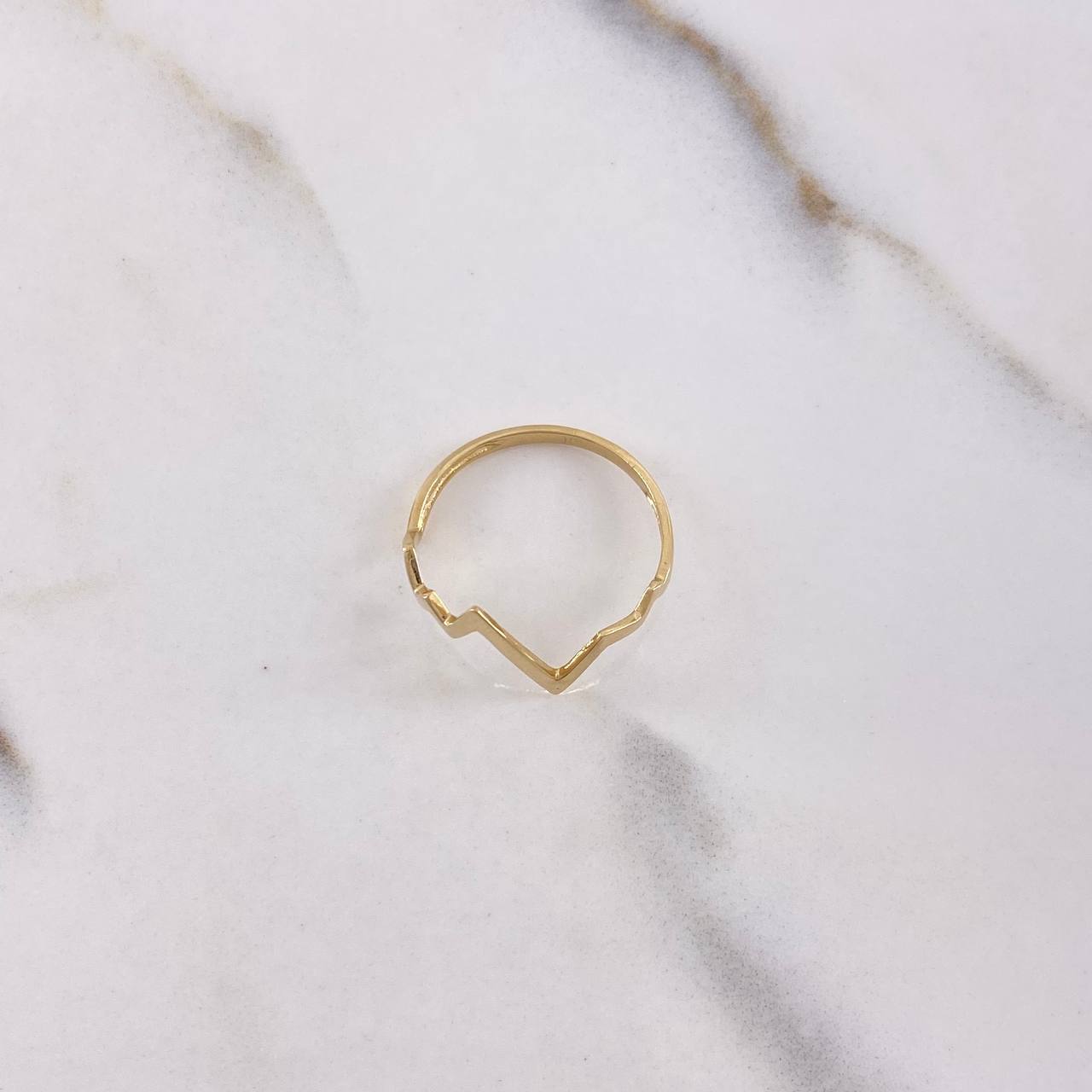 Anillo Linea De Vida 1gr / T6 3/4 / Oro Amarillo $