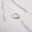 Anillo Solitario Linea Invertida 1.9gr / T6 1/2 / Circones Blancos Oro Amarillo $