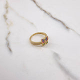 Anillo Mariposa 2.4gr / T6 1/4 / Circones Colores Oro Amarillo $