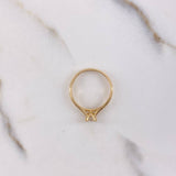 Anillo Solitario 1.7gr / T4 3/4 / Circon Blanco Oro Amarillo $