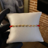 Pulsera Tejida GC 0.55gr / 3.3mm Personalizada Tres Oros (Oferta)