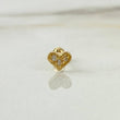 Piercing Corazon 6.5mm Diamantes 3pts Bola 3mm Oro Amarillo (Joya)