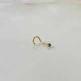 Piercing Chispa Curva 6mm Diamante Negro 1.7pts Oro Amarillo (Joya)