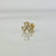 Piercing Trebol 6.5mm Diamantes 14pts Bola 3mm Oro Amarillo (Joya)