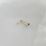 Piercing Chispa Recta 6mm Diamante Negro 1.7pts Oro Amarillo (Joya)