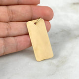 Dije Placa Rectangular 3.05gr / 3.9cm / 35mm*16mm Rayada Lisa Oro Amarillo