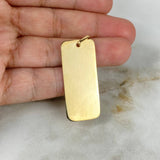 Dije Placa Rectangular 2.25gr / 3.9cm / 35mm*16mm Lisa Oro Amarillo