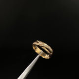 Anillo Linea 2.75gr / T6 3/4 / Argolla Circones Blancos  Oro Amarillo&