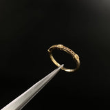 Anillo Tornillo 2.05gr / T6 1/2 Circones Blancos  Oro Amarillo&