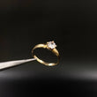 Anillo Ovalado 1.85gr / T7 1/4 / Solitario Circon Blanco  Oro Amarillo&